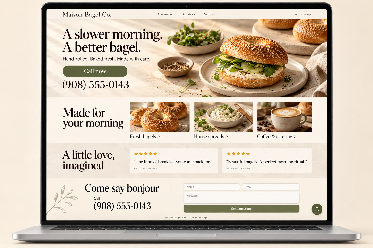 Atelier website template preview