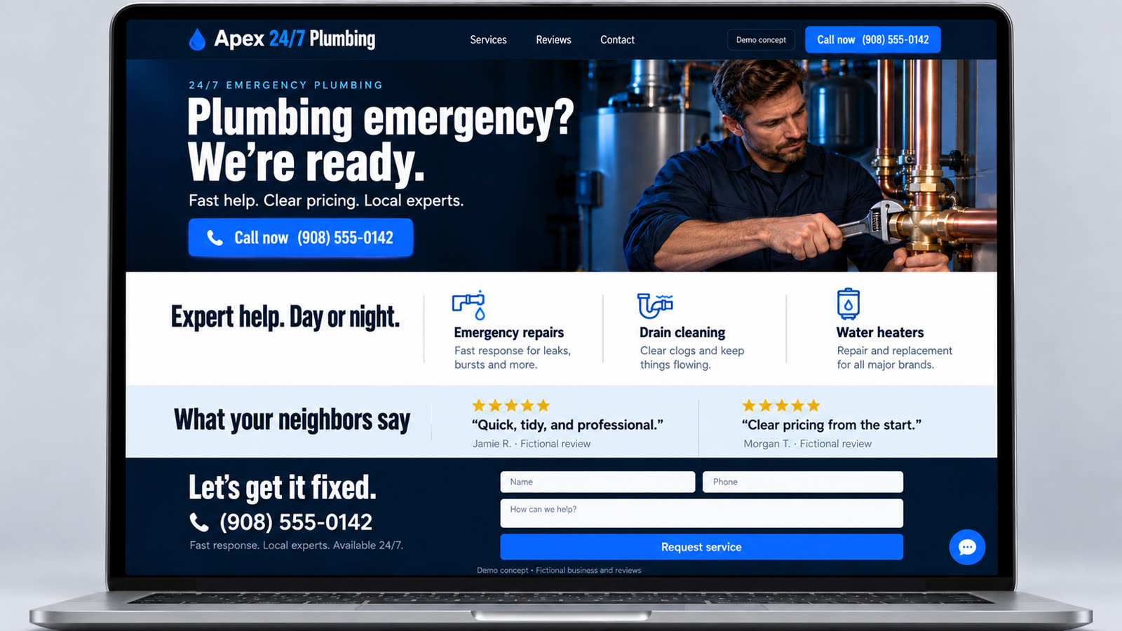 Summit website template preview